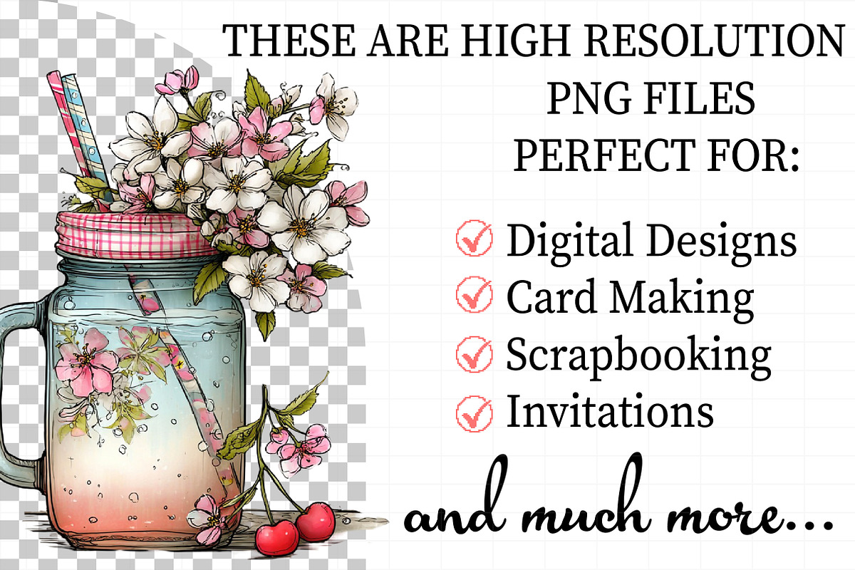 Whimsical Spring Gingham Clipart, an Illustration by Daily.Designs (Photo 2 of 7)