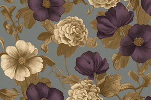 Floral Wall Mural & Wallpaper