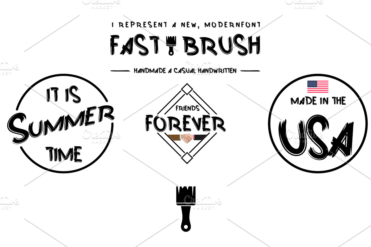 60% discount Brush Font Handmade preview 5