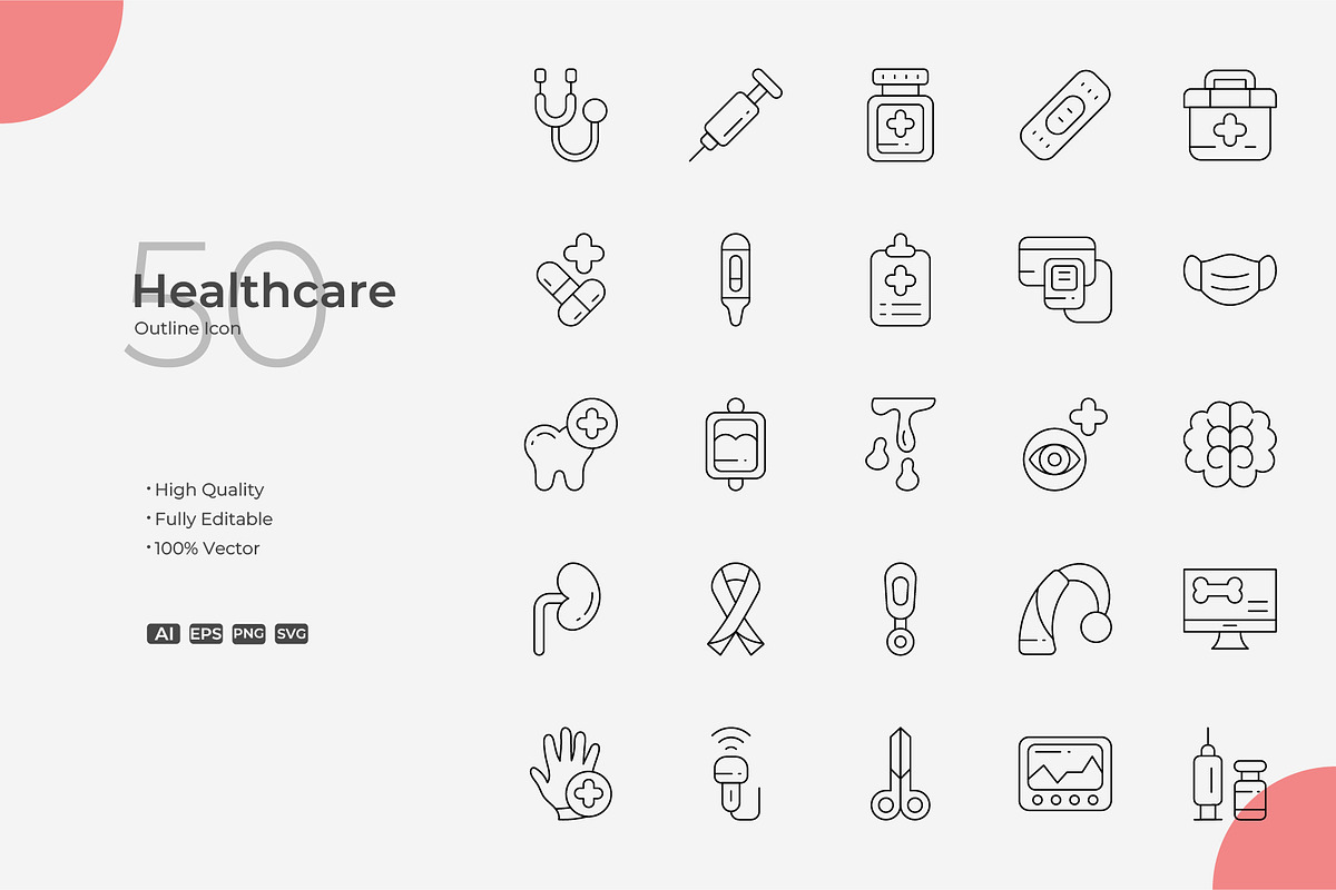 Healthcare Outline Icons, an Outline Icon by Bloodline