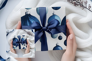 Blue Gift With Hands Mockup WR004-02