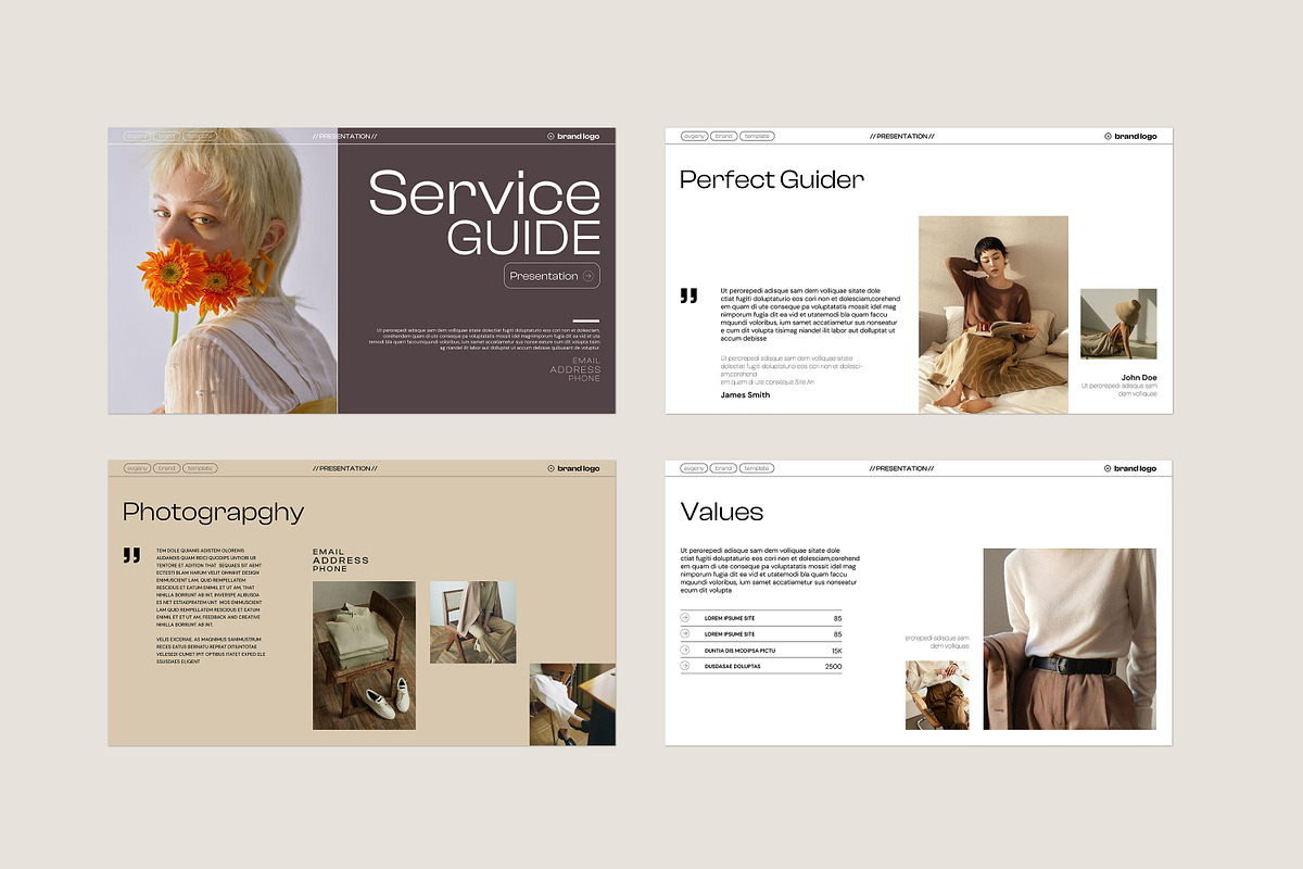 Service Guide Template | CANVA, a Presentation Template by evgenystudio