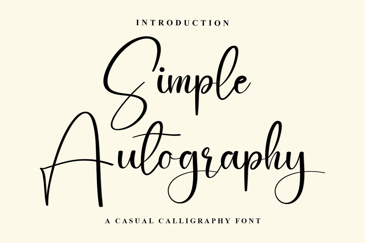 Simple Autography, a Handwritten Font by FreshTypeINK (Photo 1 of 8)