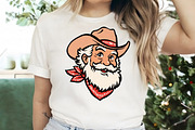 Christmas Western Cowboy Santa Face, an Illustration by Daily.Designs (Thumbnail 3 of 5)