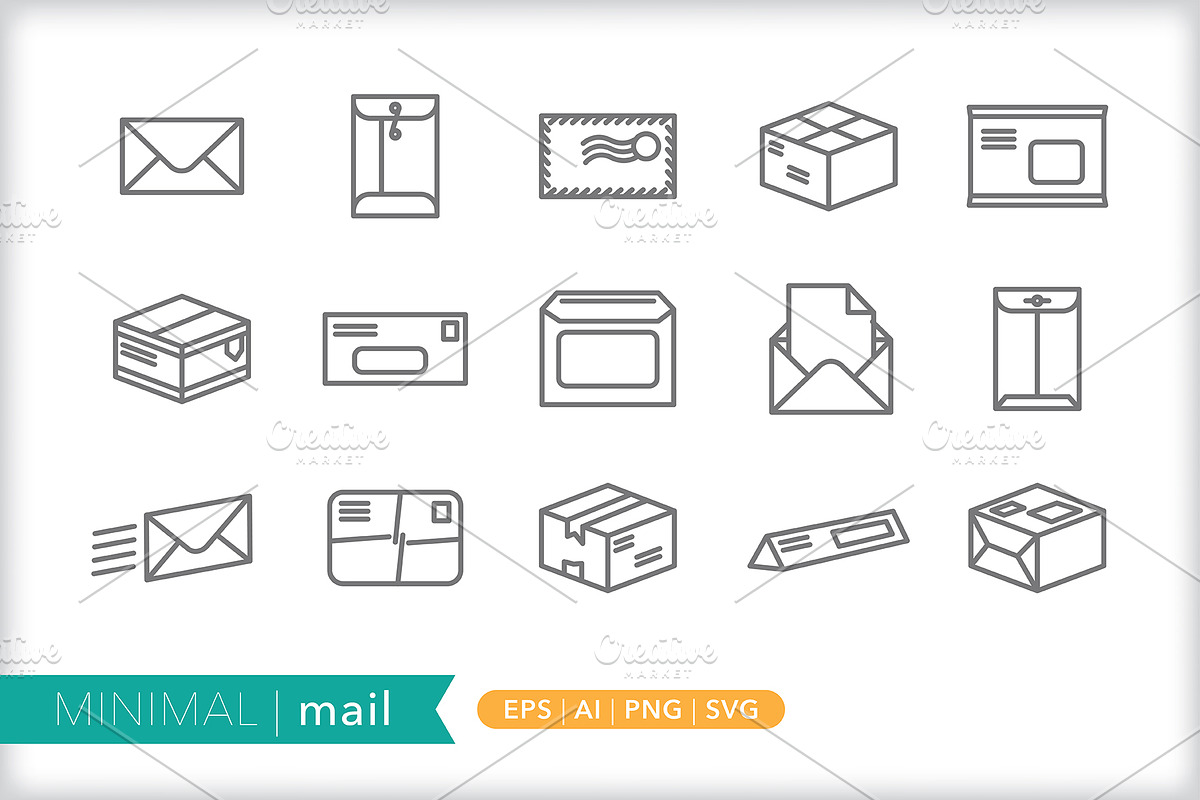 Minimal mail icons, an Outline Icon by Picture Window (Photo 1 of 5)