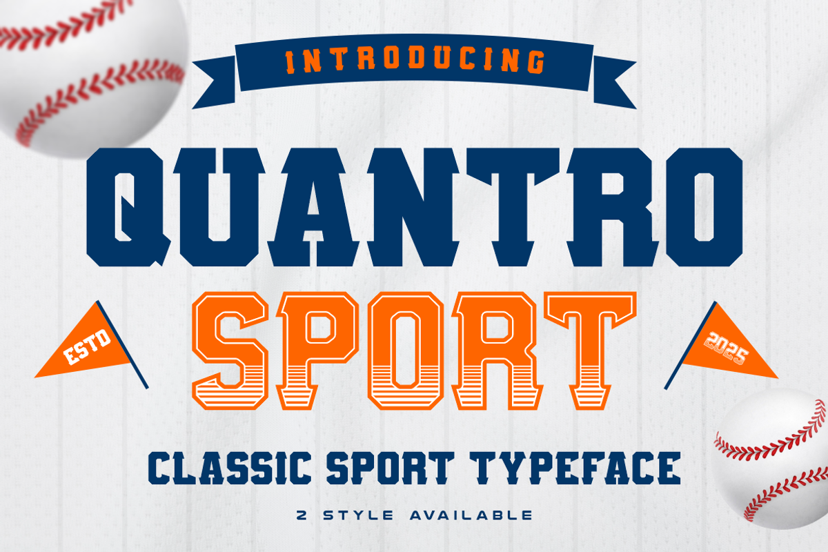 Quantro Sport Bold Classic Sport Fon, a Font by PutraCetol Studio (Photo 1 of 5)