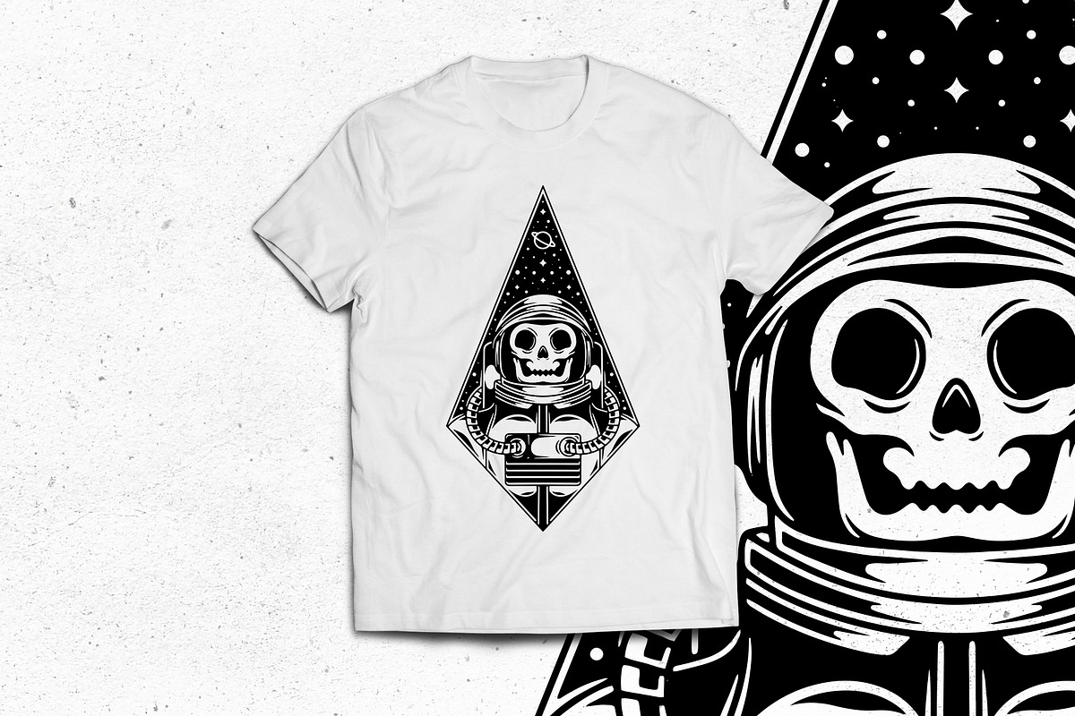 Astronaut Skull Space Logo Template, a Branding & Logo Template by vectorwithin (Photo 3 of 4)