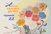 Retro Floral Summer Garden, an Object Illustration by Colden Blue (Thumbnail 4 of 11)