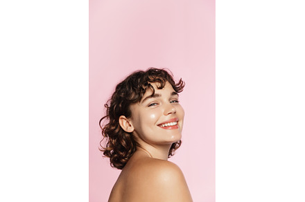 Skin care. Woman with beauty face