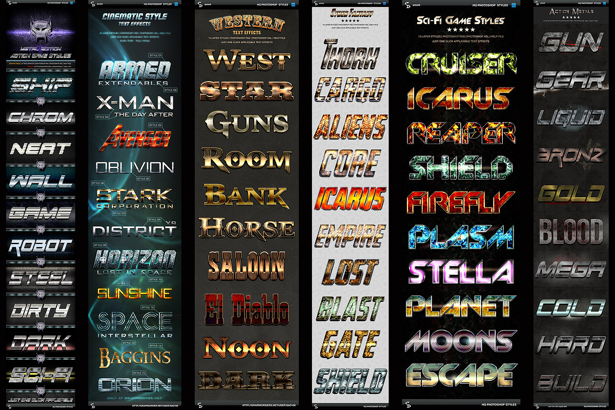 Action Sci-Fi Fantasy Text Effects, a Layer Style Add-On by pixelsao (Photo 5 of 11)