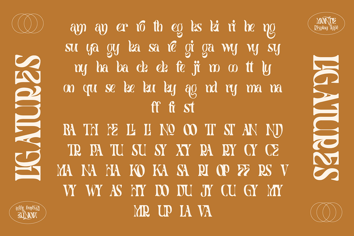 Monde - 100 Ligatures, a Serif Font by Burntilldead (Photo 15 of 16)
