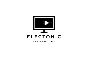monitor electronic store modern logo, a Branding & Logo Template by devastd