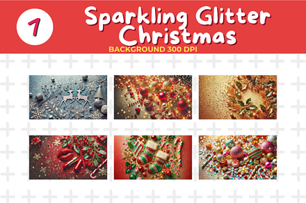 Sparkling Glitter Christmas Backgrou