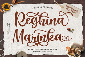 Reghina Marinka - Modern Script Font