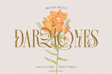 Darkones Typeface, a Blackletter Font by alit design