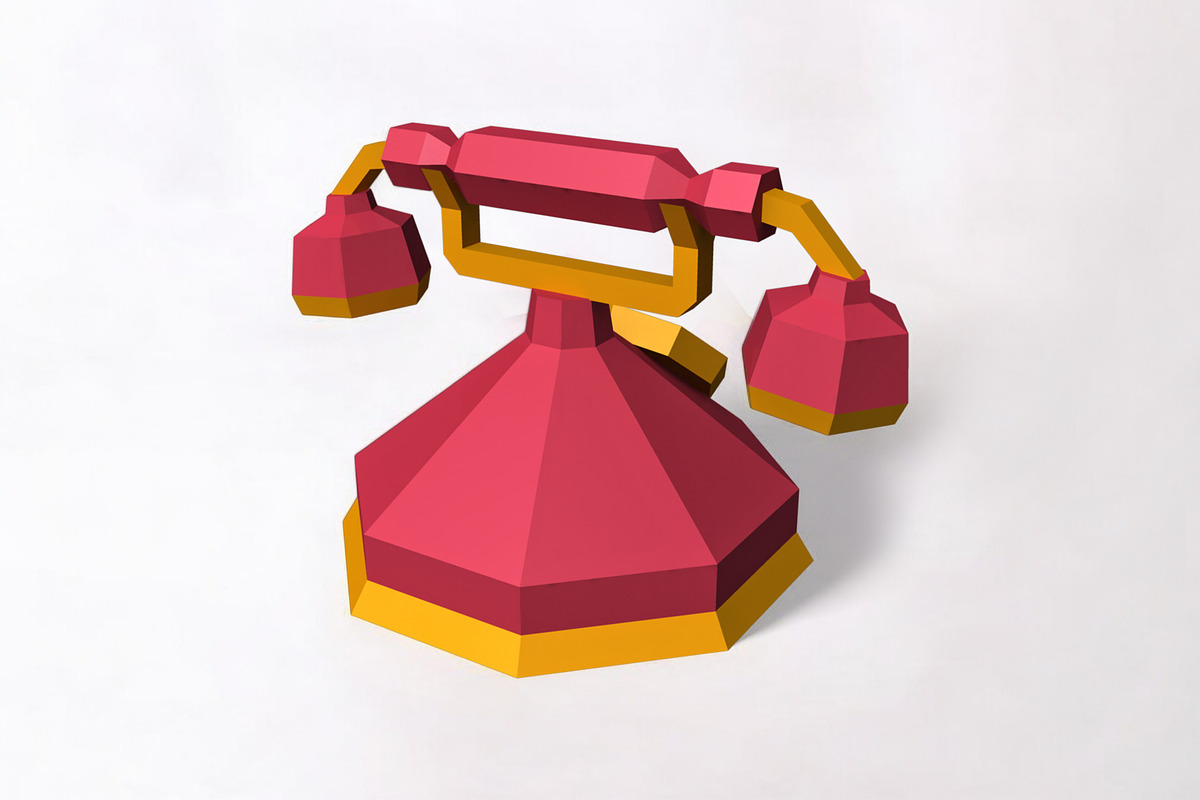 Old style Telephone - 3d papercraft, a Templates & Theme by PAPER amaze (Photo 5 of 5)