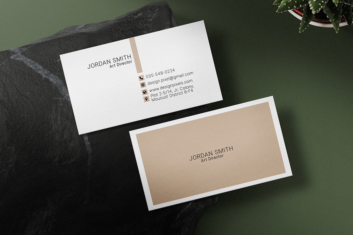 Clean Minimal Business Card, a Business Card Template by Saman Osama (Photo 1 of 2)