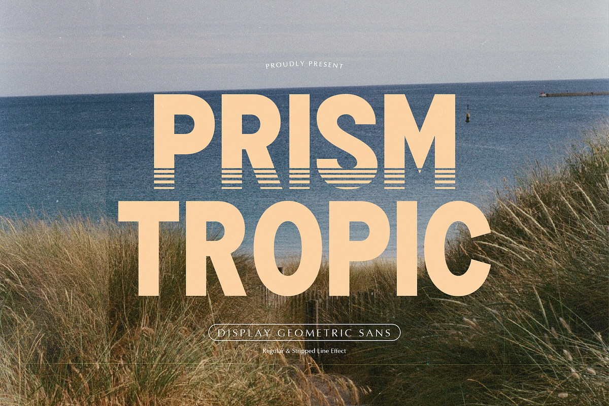 Prism Tropic Display Geometric Sans, a Sans Serif Font by gracetype_studio (Photo 1 of 12)