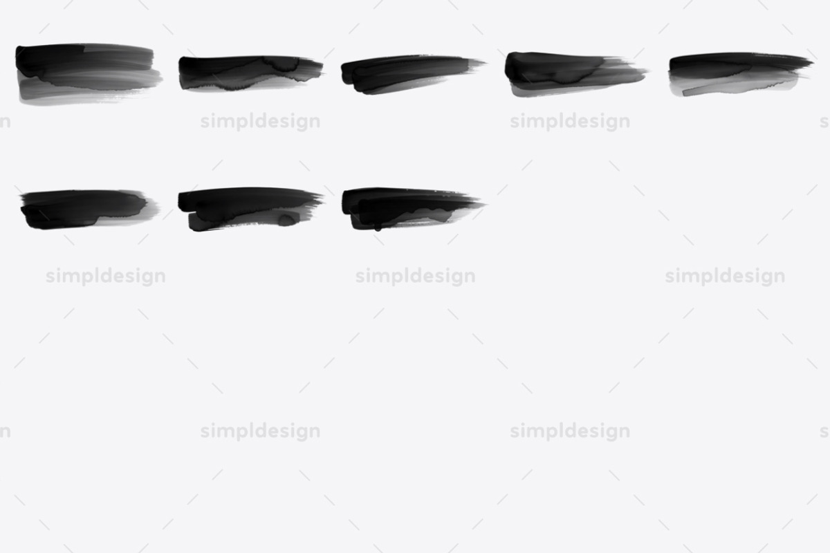 28 Ink Stroke Photoshop Brushes, a Brush Add-On by SimplDesign (Photo 3 of 3)