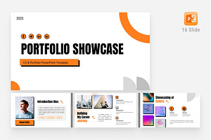Orange Modern CV Portfolio Template, a Presentation Template by Eklip Studio