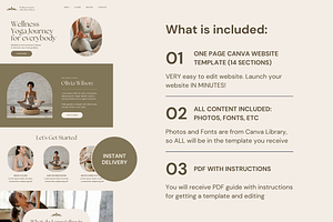 Yoga Coach Olivia Website Template