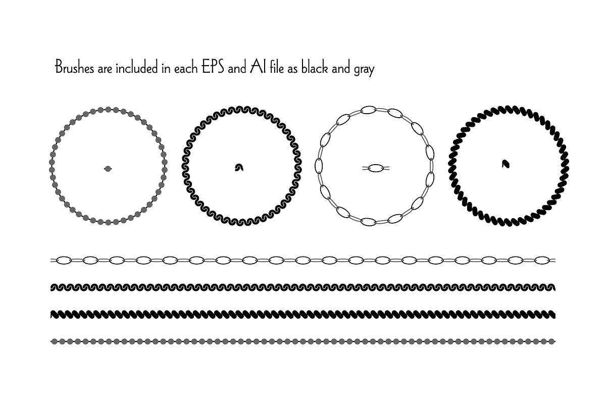 Metal Chain Frame & Border Patterns, a Pattern Graphic by Melissa Held ...