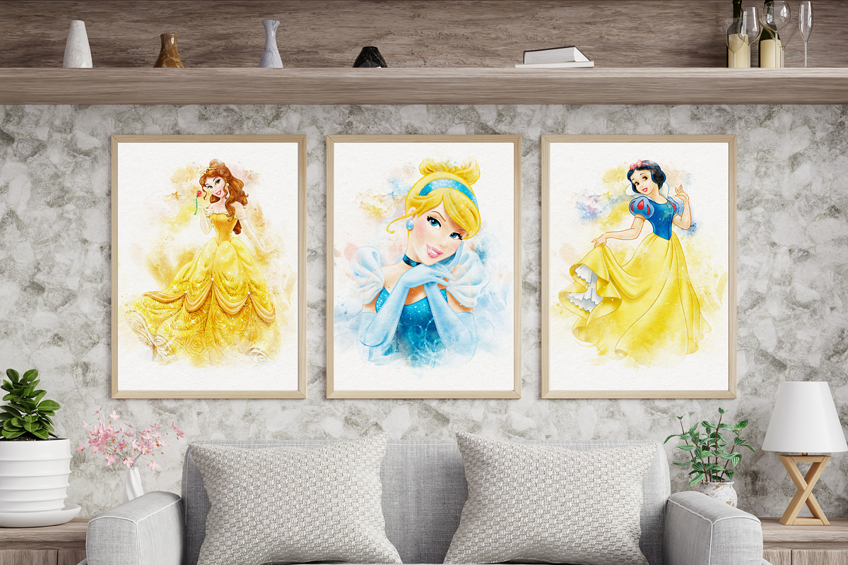 Princess Belle Watercolor Art, a Person Illustration by Designbudy (Photo 5 of 12)