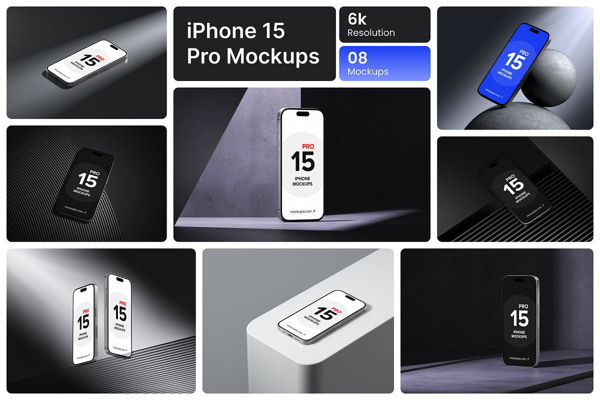 iPhone 15 Mockup, an iPhone Mockup by Mockupia (Photo 1 of 9)