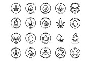 20 CBD cannabis stamp outline icons, an Outline Icon by RevolutionizZed (Thumbnail 2 of 3)