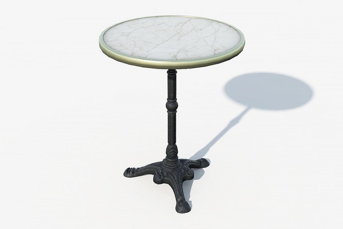 Round bistro table, a Furniture 3D Model by happy brush (Photo 1 of 12)
