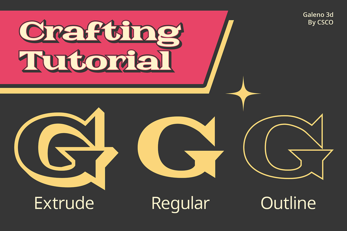 Galeno 3D, a Serif Font by Craft Supply Co. (Photo 4 of 8)