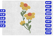 Botanical Floral Retro Embroidery, a Decorative Illustration by Purpose Ekbal (Thumbnail 1 of 3)