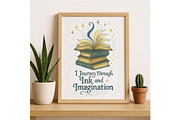 Journey Through Ink and Imagination, a Background Graphic by LaseredNinja (Thumbnail 3 of 7)