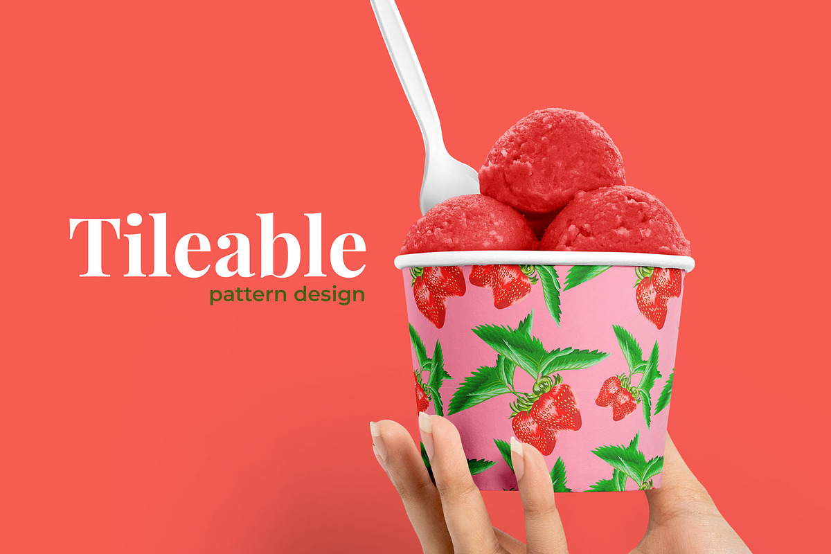 Strawberry Seamless Pattern, a Pattern Graphic by Dawnside Graphic (Photo 4 of 5)