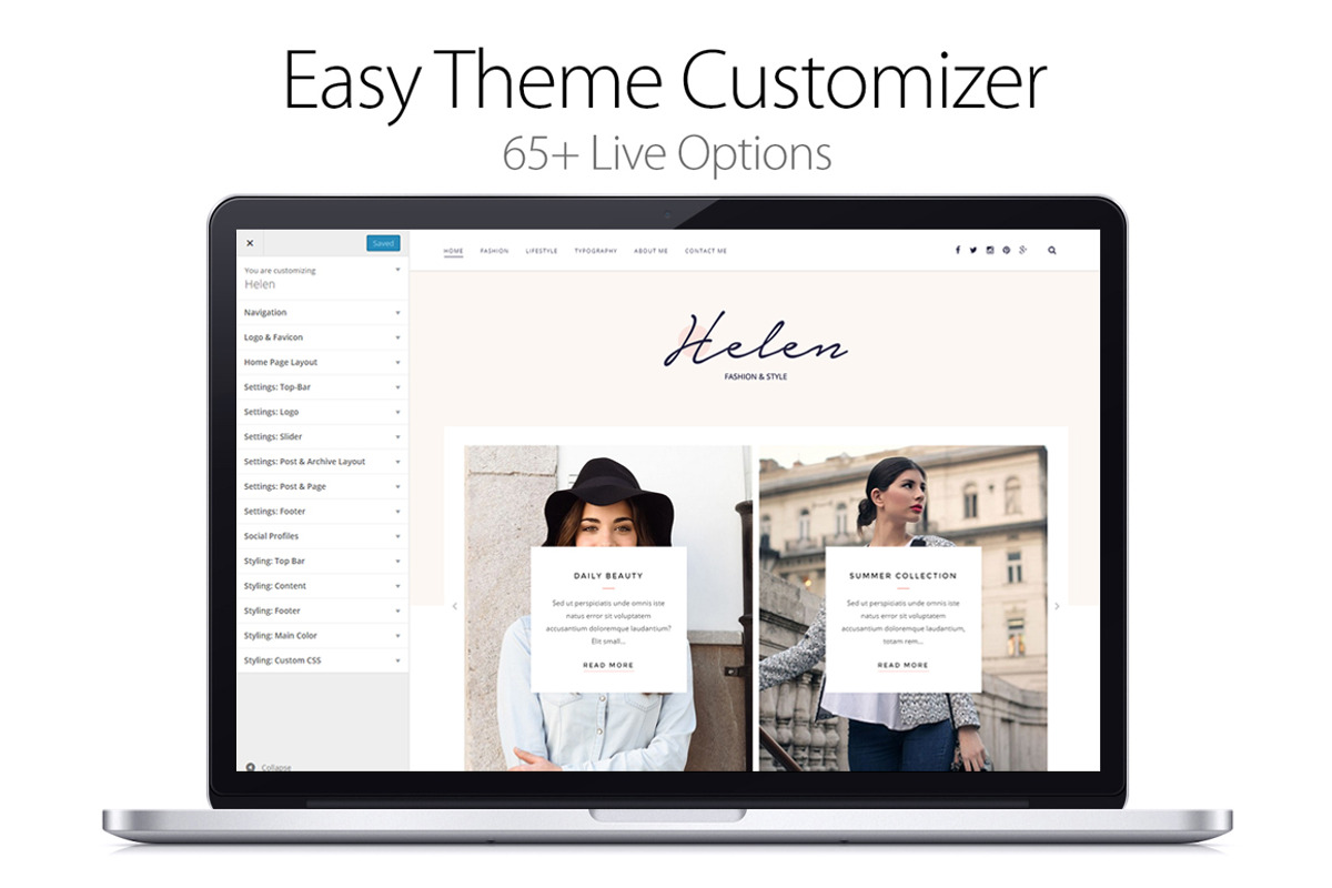 Helen - Responsive WordPress Theme, a WordPress Template by Themes Art (Photo 3 of 6)
