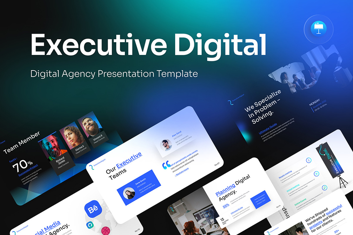 Executive Digital Keynote Template, a Presentation Template by Brandearth RRGraph (Photo 1 of 7)