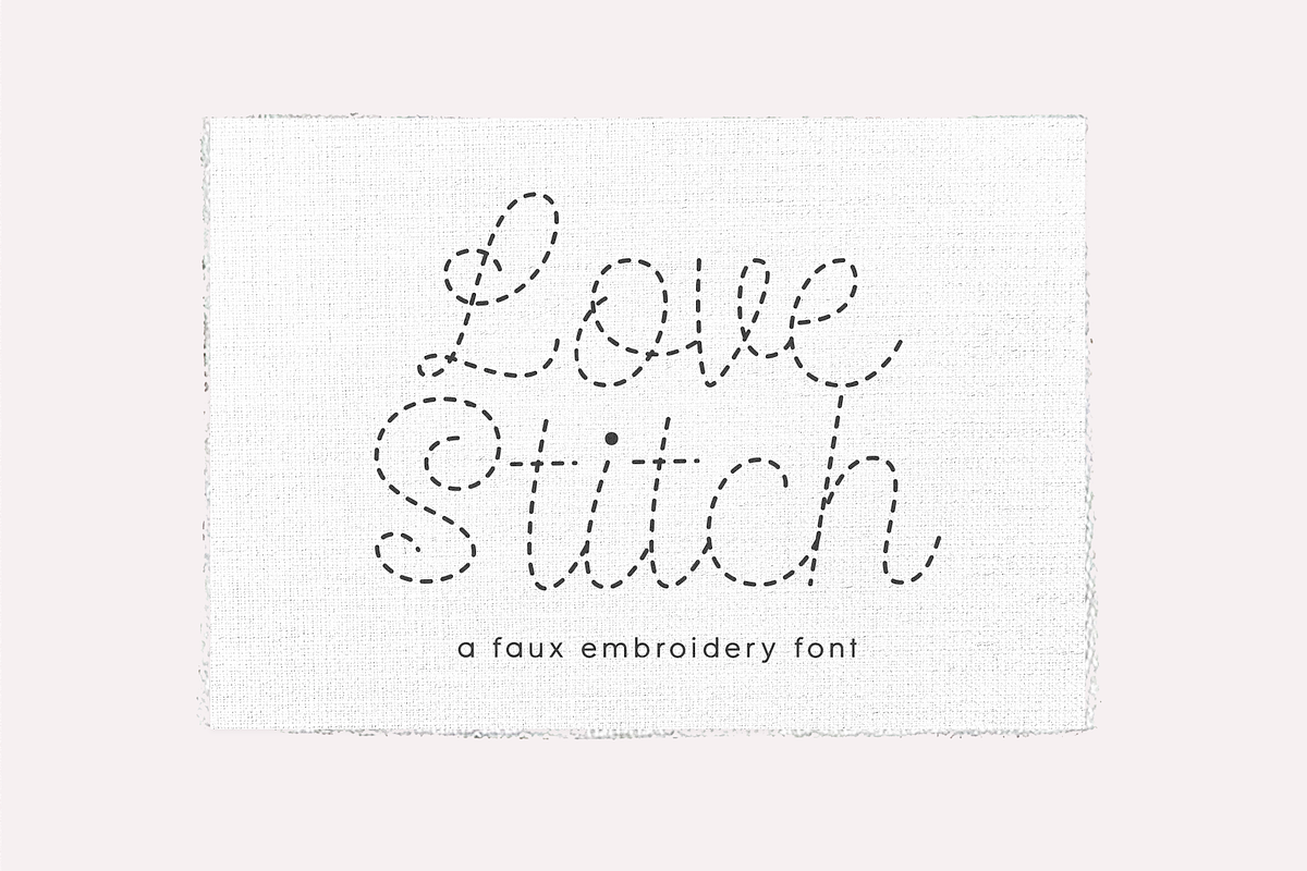 Love Stitch | Faux Embroidery Font, a Script Font by KA Designs (Photo 1 of 11)