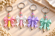 Pencil Bow Keychain STL, an Object 3D Model by Layerology (Thumbnail 3 of 3)