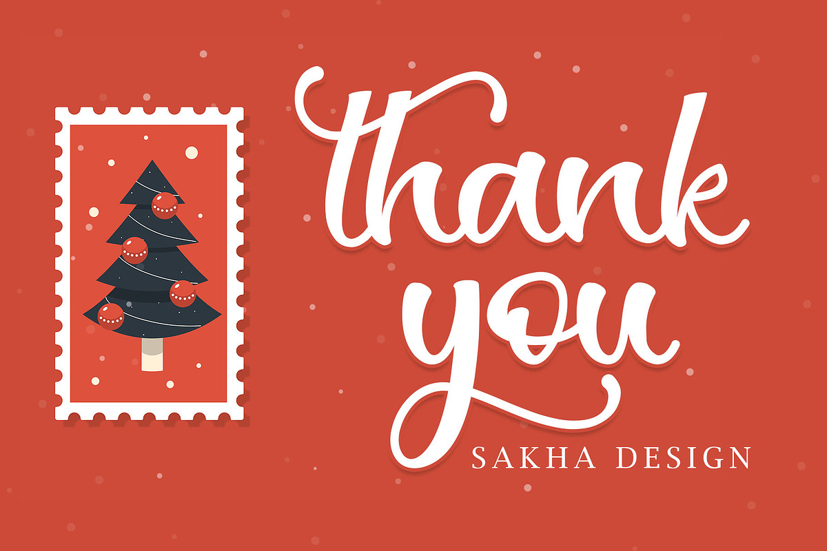 Christmas Stamp-Modern Calligraphy, a Script Font by alifryanzulfikar (Photo 8 of 8)