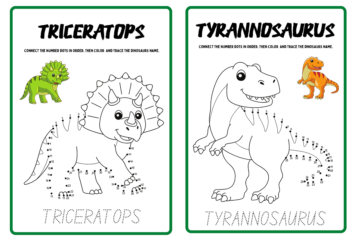 250+ Dinosaur Coloring Pages, an Education Illustration by ThePhoton (Photo 3 of 9)