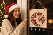 Christmas Angel Ornament SVG, an Object Graphic by DreamPrint404 (Thumbnail 4 of 4)