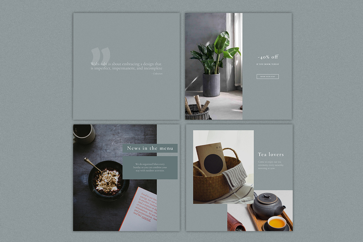 Wabi Sabi - social media pack, a Social Media Template by Mukuko Studio (Photo 5 of 6)