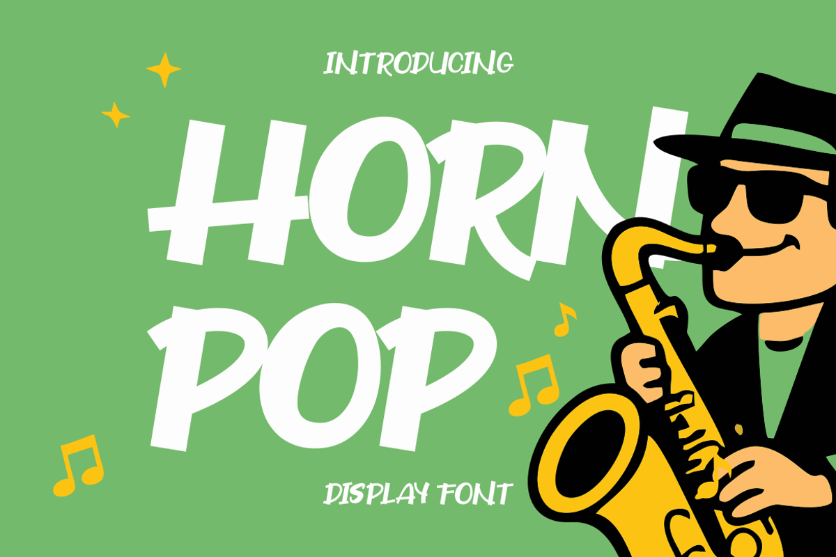 Horn Pop Display Font, a Font by PutraCetol Studio (Photo 3 of 6)