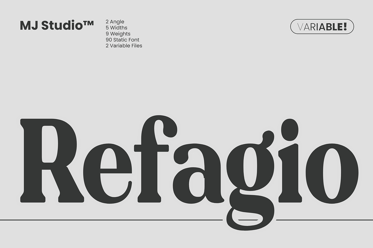 Refagio Modern Serif Family 92 Fonts, a Serif Font by MjStudio31 (Photo 1 of 15)
