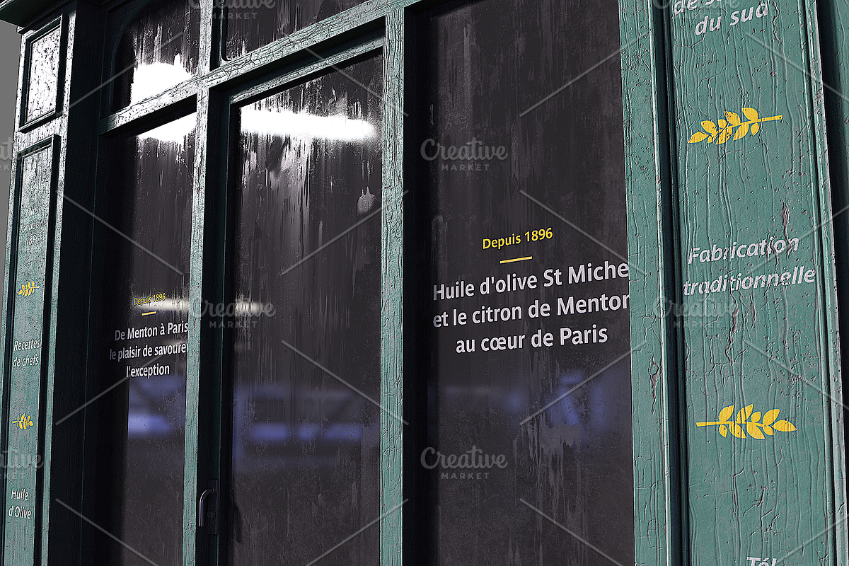 Parisian vintage Huilerie storefront, an Environmental 3D Model by happy brush (Photo 9 of 11)