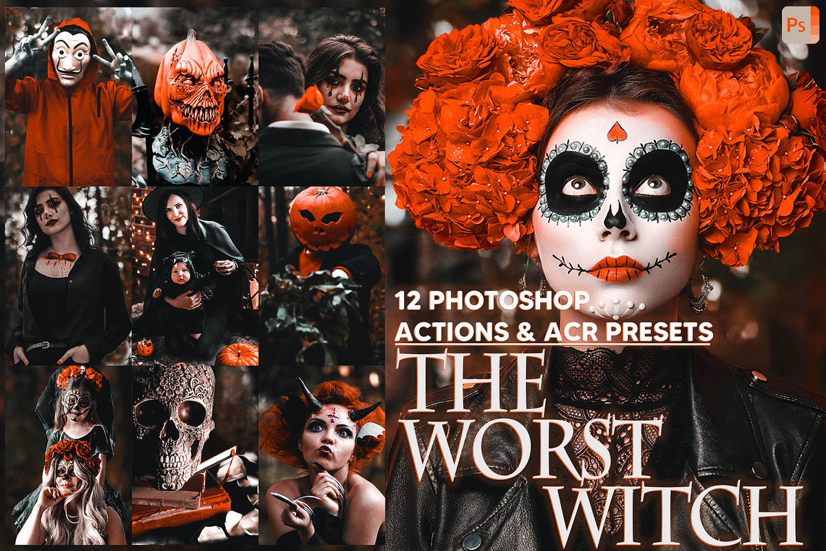 12 The Worst Witch Photoshop Actions, an Action Add-On by Hue Palettte Studio (Photo 1 of 10)