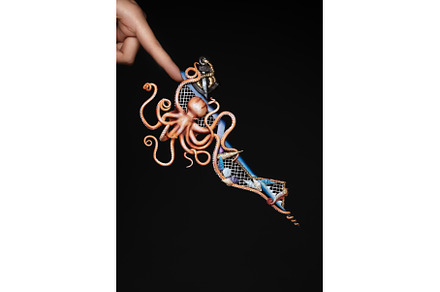 Creative design of nails on female