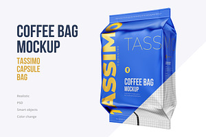 Coffee Bag Mockup. Tassimo