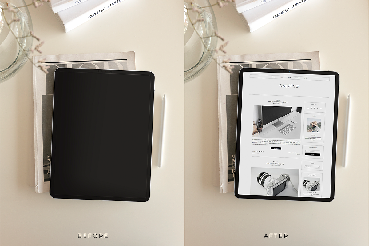 IPad Pro Photo Mockups, an iPad Mockup by Katsia Liat (Jazwinska) (Photo 3 of 8)
