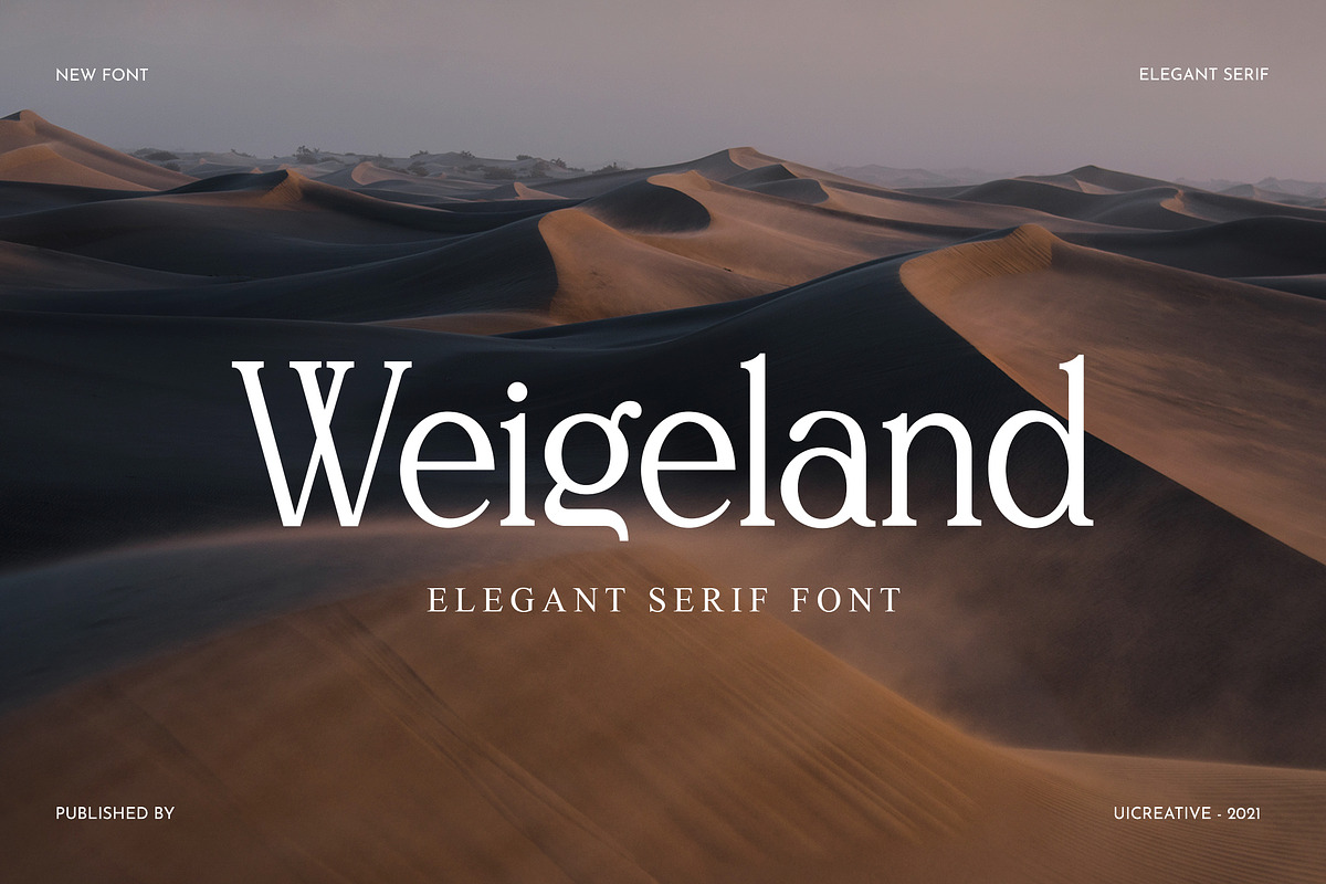 Weigeland Serif Font, a Serif Font by UICreative (Photo 1 of 6)